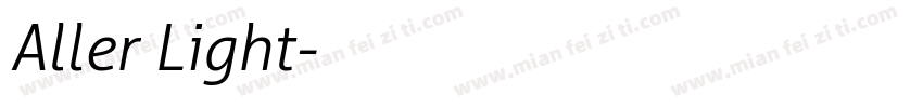 Aller Light字体转换